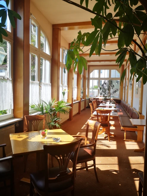 Wintergarten im Hotel, Frühstücksbereich